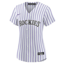 Load image into Gallery viewer, MLB Women's Colorado Rockies Kris Bryant Nike White/Purple Replica Player Jersey