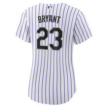 Load image into Gallery viewer, MLB Women's Colorado Rockies Kris Bryant Nike White/Purple Replica Player Jersey