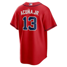 Load image into Gallery viewer, MLB Men's Atlanta Braves Ronald Acuna Jr. Nike Gray Road Replica Player Name Jersey