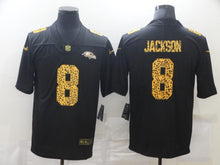 Load image into Gallery viewer, Men's Baltimore Ravens Lamar Jackson Nike Black Leopard Print Vapor Limited Jersey