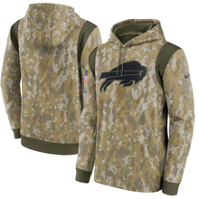 Load image into Gallery viewer, Men's Buffalo Bills Nike Camo 2021 Salute To Service Therma Performance Pullover Hoodie