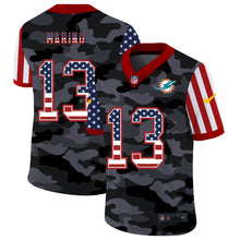 Load image into Gallery viewer, Men's Miami Dolphins Dan Marino Black Camo USA Flag Limited Jersey