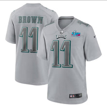 Load image into Gallery viewer, A.J. Brown Philadelphia Eagles Nike Super Bowl LVII Patch Atmosphere Fashion Game Jersey - Gray