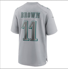 Load image into Gallery viewer, A.J. Brown Philadelphia Eagles Nike Super Bowl LVII Patch Atmosphere Fashion Game Jersey - Gray