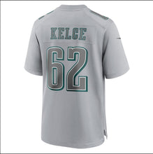Load image into Gallery viewer, Jason Kelce Philadelphia Eagles Nike Super Bowl LVII Patch Atmosphere Fashion Game Jersey - Gray