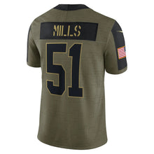 Load image into Gallery viewer, Men's Carolina Panthers Sam Mills Nike Olive 2021 Salute To Service Retired Player Limited Jersey