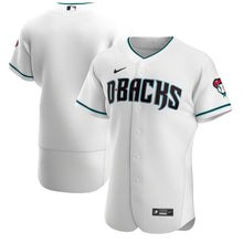 Load image into Gallery viewer, Men's Arizona Diamondbacks Nike White/Teal Alternate Authentic Team Jersey