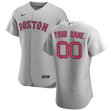 Load image into Gallery viewer, Men's Boston Red Sox Nike Gray Road Authentic Custom Jersey