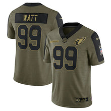 Load image into Gallery viewer, Men's Arizona Cardinals J.J. Watt Nike Olive 2021 Salute To Service Limited Player Jersey