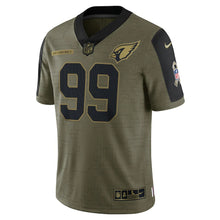 Load image into Gallery viewer, Men's Arizona Cardinals J.J. Watt Nike Olive 2021 Salute To Service Limited Player Jersey
