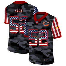 Load image into Gallery viewer, Men&#39;s Chicago Bears Khalil Mack Black Camo USA Flag Limited Jersey
