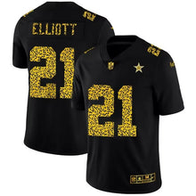 Load image into Gallery viewer, Men&#39;s Dallas Cowboys Ezekiel Elliott Nike Black Leopard Print Vapor Limited Jersey