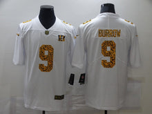 Load image into Gallery viewer, Men&#39;s Cincinnati Bengals Joe Burrow Nike Flocked Leopard Print Vapor Limited Jersey