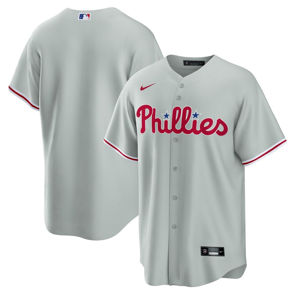 MLB Men's Philadelphia Phillies Nike Gray Road Replica Team Jersey