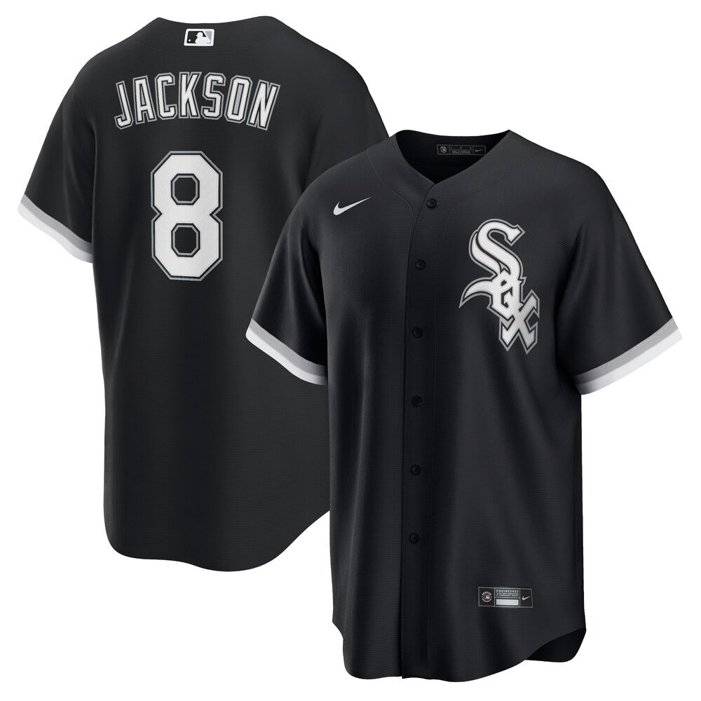 MLB Men's Chicago White Sox Bo Jackson Nike Black Alternate Cooperstown Collection Replica Player Jersey