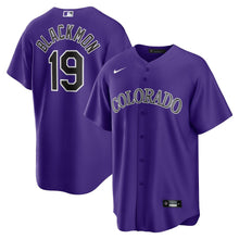 Load image into Gallery viewer, MLB Men&#39;s Colorado Rockies Charlie Blackmon Nike Purple Alternate Replica Player Name Jersey