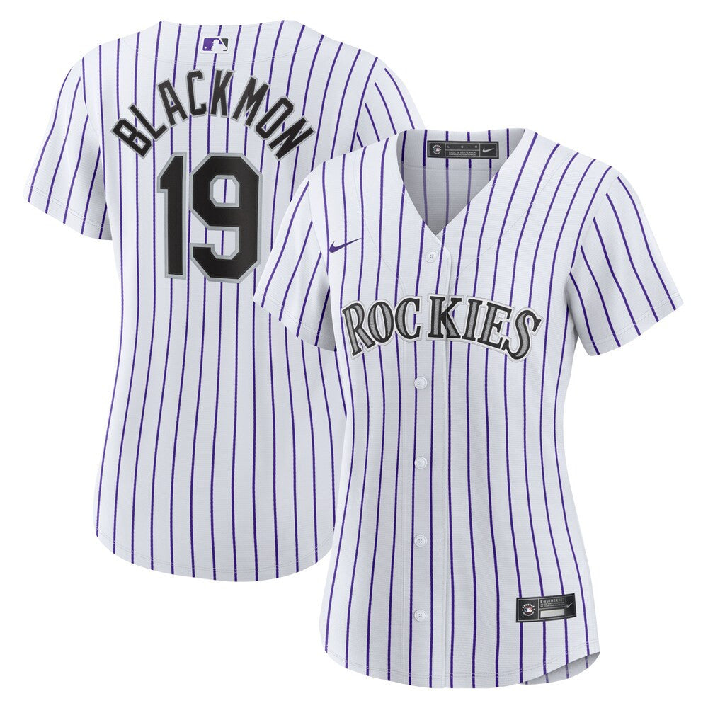 MLB Women's Colorado Rockies Charlie Blackmon Nike White Home Replica Player Jersey