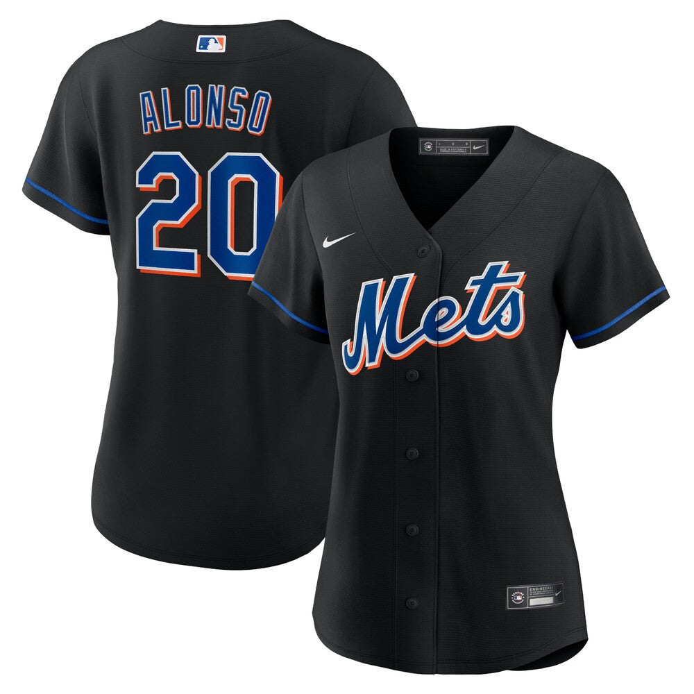 MLB Women's New York Mets Pete Alonso Nike Black 2022 Alternate Replica Player Jersey