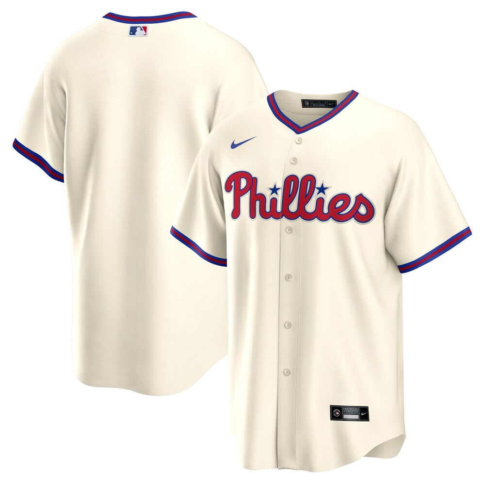 MLB Men's Philadelphia Phillies Nike Cream Alternate Replica Team Jersey