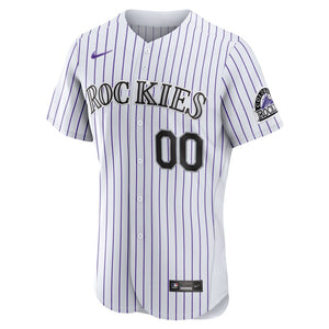 MLB Men's Colorado Rockies Nike White Home Authentic Custom Jersey