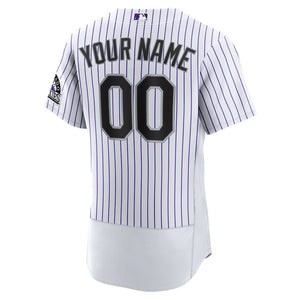 MLB Men's Colorado Rockies Nike White Home Authentic Custom Jersey