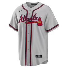 Load image into Gallery viewer, MLB Men&#39;s Atlanta Braves Ronald Acuna Jr. Nike Gray Road Replica Player Name Jersey