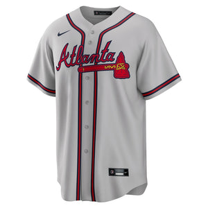 MLB Men's Atlanta Braves Ronald Acuna Jr. Nike Gray Road Replica Player Name Jersey