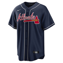 Load image into Gallery viewer, MLB Men&#39;s Atlanta Braves Ronald Acuna Jr. Nike Gray Road Replica Player Name Jersey