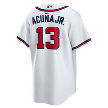 Load image into Gallery viewer, MLB Men&#39;s Atlanta Braves Ronald Acuna Jr. Nike Gray Road Replica Player Name Jersey