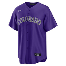 Load image into Gallery viewer, MLB Men&#39;s Colorado Rockies Charlie Blackmon Nike Purple Alternate Replica Player Name Jersey