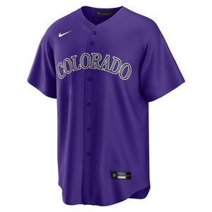 MLB Men's Colorado Rockies Charlie Blackmon Nike Purple Alternate Replica Player Name Jersey