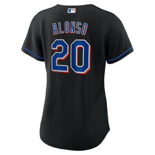 Load image into Gallery viewer, MLB Women&#39;s New York Mets Pete Alonso Nike Black 2022 Alternate Replica Player Jersey