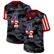 Load image into Gallery viewer, Men&#39;s Houston Texans Deshaun Watson Black Camo USA Flag Limited Jersey