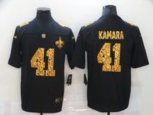 Load image into Gallery viewer, Men&#39;s New Orleans Saints Alvin Kamara Nike Black Leopard Print Vapor Limited Jersey