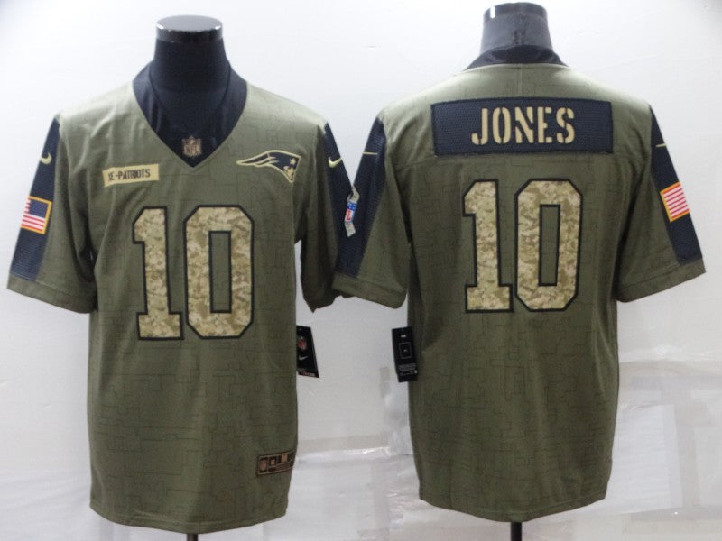 Men's New England Patriots  Mac Jones Nike Camo 2021 Salute To Service Limited Player Jersey