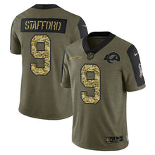 Load image into Gallery viewer, Men&#39;s Los Angeles Rams Matthew Stafford Camo 2021 Salute To Service Limited Player Jersey