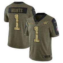 Load image into Gallery viewer, Men&#39;s Philadelphia Eagles Jalen Hurts Camo 2021 Salute To Service Limited Player Jersey