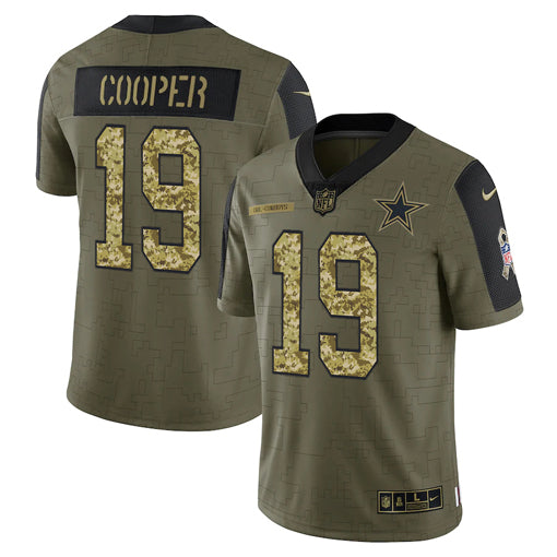 Men's Dallas Cowboys Amari Cooper Camo 2021 Salute To Service Limited Player Jersey