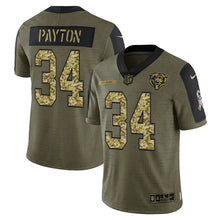 Load image into Gallery viewer, Men&#39;s Chicago Bears Walter Payton Camo 2021 Salute To Service Limited Player Jersey