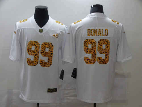Men's Los Angeles Rams Aaron Donald Nike Flocked Leopard Print Vapor Limited Jersey