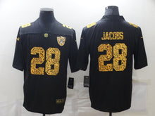 Load image into Gallery viewer, Men&#39;s Las Vegas Raiders Josh Jacobs Nike Black Leopard Print Vapor Limited Jersey
