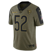 Load image into Gallery viewer, Men&#39;s Chicago Bears Khalil Mack Nike Olive 2021 Salute To Service Limited Player Jersey