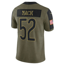 Load image into Gallery viewer, Men&#39;s Chicago Bears Khalil Mack Nike Olive 2021 Salute To Service Limited Player Jersey