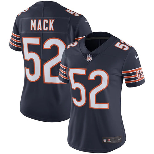 Women's Chicago Bears Khalil Mack Nike Navy Vapor Limited Player Jersey