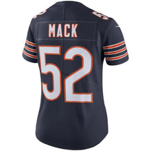 Load image into Gallery viewer, Women&#39;s Chicago Bears Khalil Mack Nike Navy Vapor Limited Player Jersey
