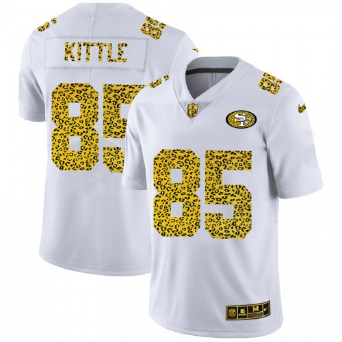 Men's San Francisco 49ers George Kittle Nike Flocked Leopard Print Jersey