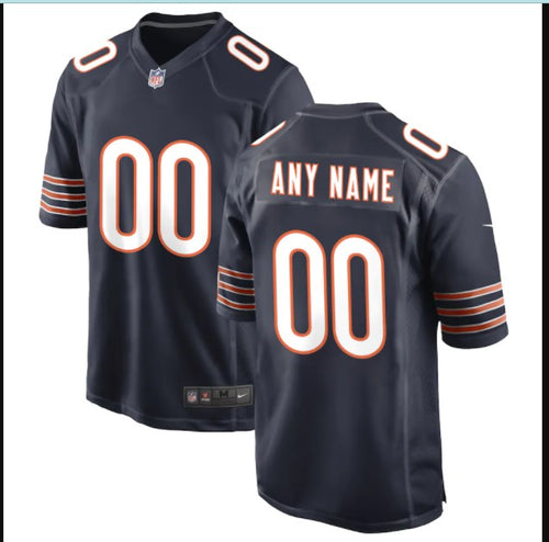 Men's Chicago Bears Nike Navy Custom Game Jersey