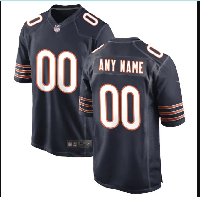 Men's Chicago Bears Nike Navy Custom Game Jersey