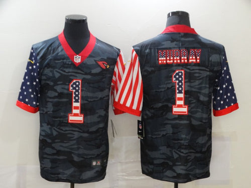 Men's Arizona Cardinals Kyler Murray Black Camo USA Flag Limited Jersey