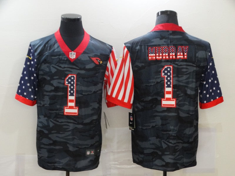 Men's Arizona Cardinals Kyler Murray Black Camo USA Flag Limited Jersey